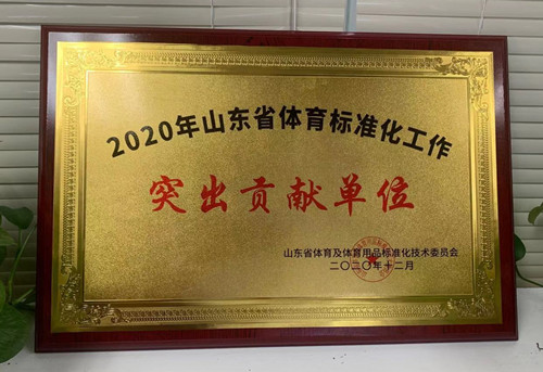 恭喜米兰·(milan)中国官方网站体育荣获山东省体育及体育用品标准化技术委员会授予“突出贡献单位”荣誉称号